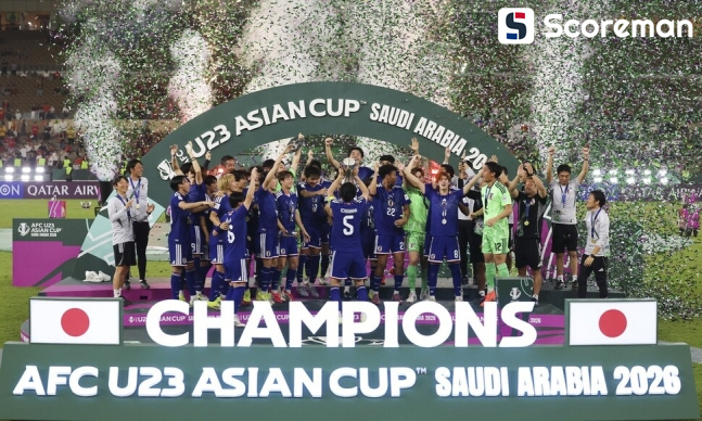 일본 U-23 아시안컵 우승…중국 4-0 대파, 대회 첫 2연패